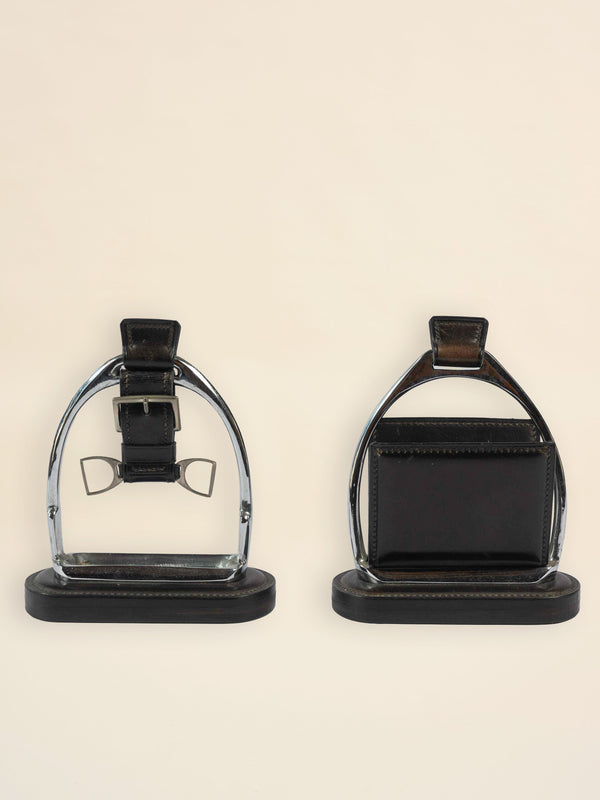 Jacques Adnet Leather and Metal Desk Accessories