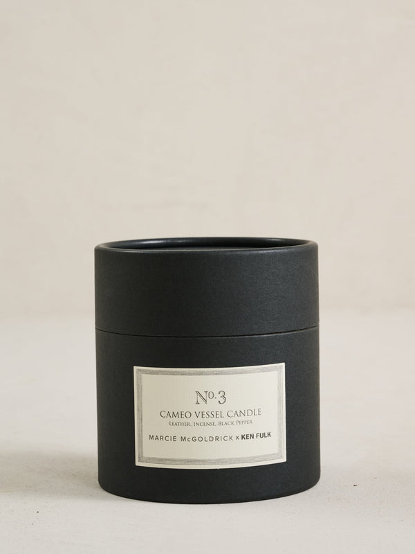 Ivory Cameo Candle