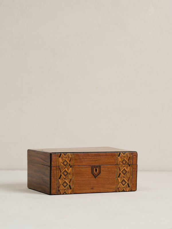 Walnut English Tunbridge Marquetry Box
