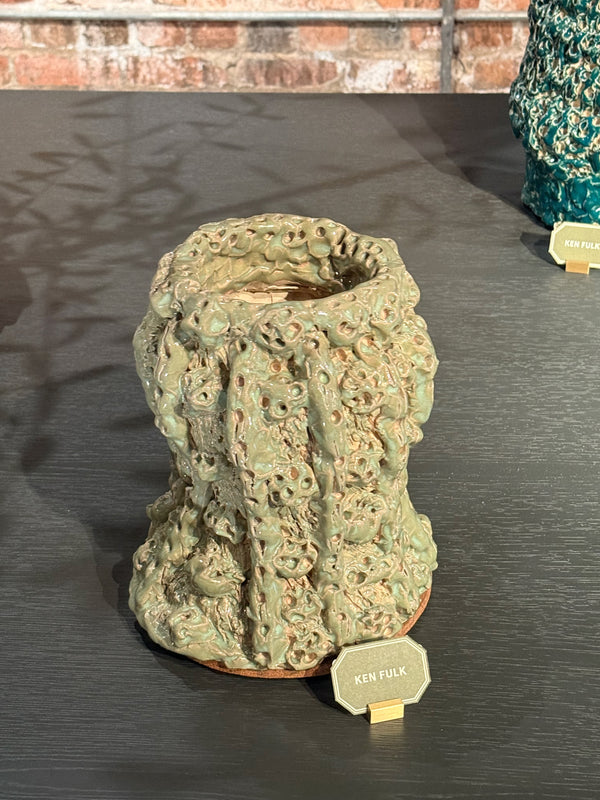 Short Light Green Vessel - Cam Caldwell