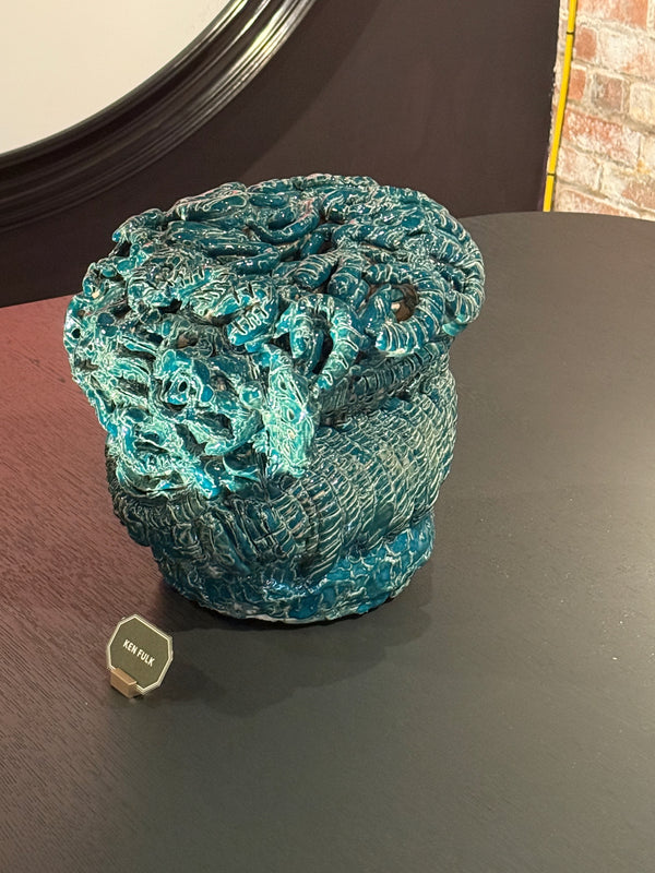 Short Teal Face Vessel - Cam Caldwell