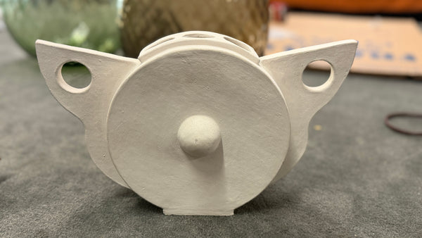 Signed Modern Abstract White Vase