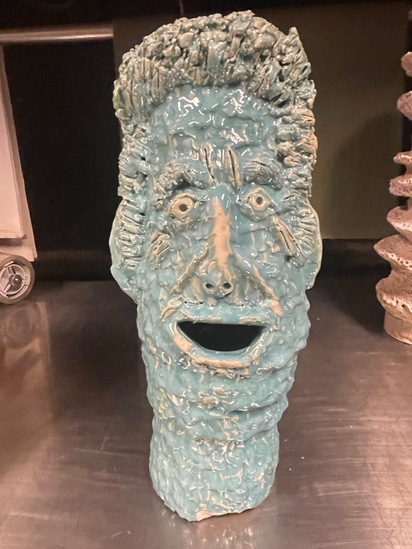 Ice Blue Face Vessel - Cam Caldwell