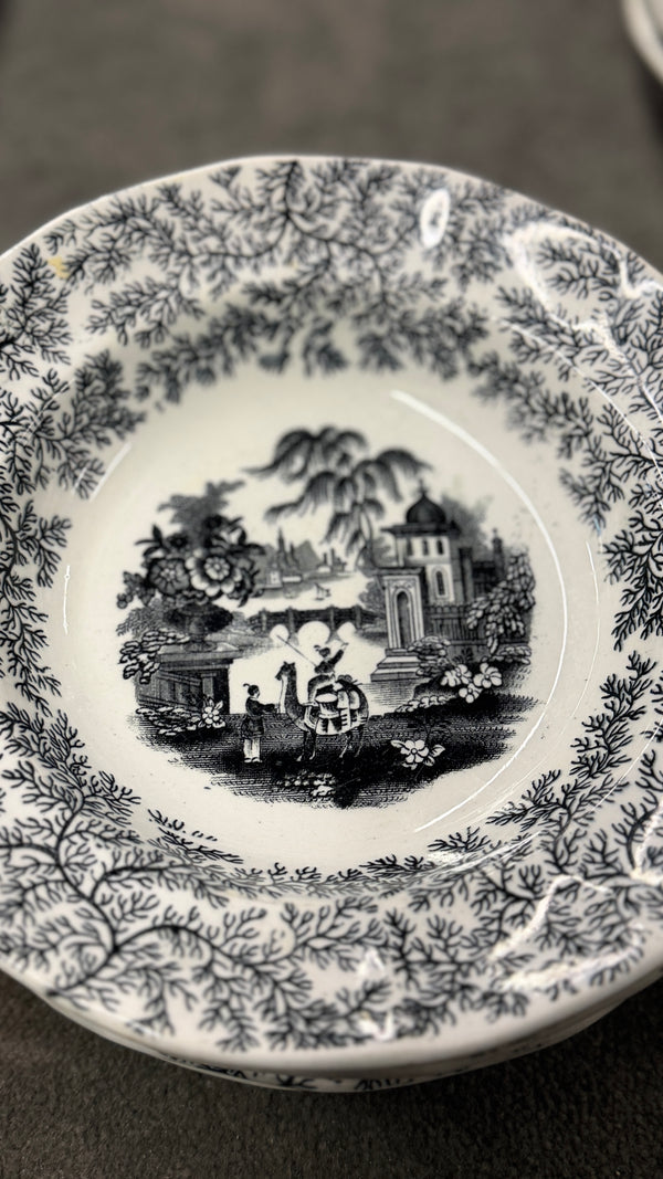 Vintage Spanish Transferware Soup Bowls