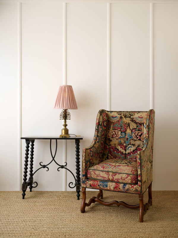 17th C Tapestry Wing Chair