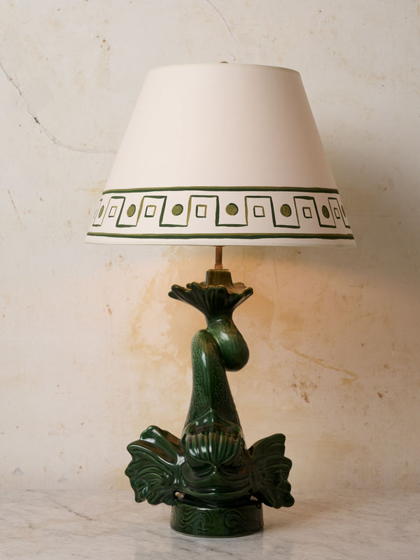 Emerald Green Dolphin Table Lamp