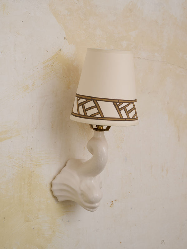 Dolphin Wall Light Base - Ivory
