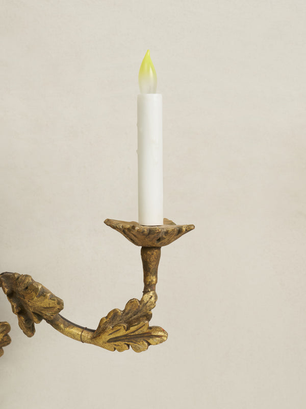 Gold Bird Sconces, Pair
