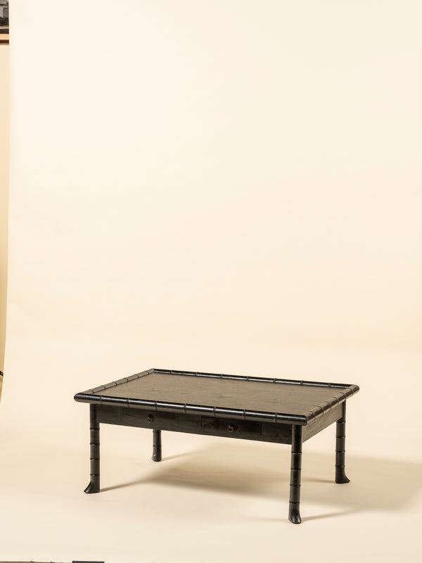 Vintage Hollywood Regency Faux Bamboo Cocktail Table