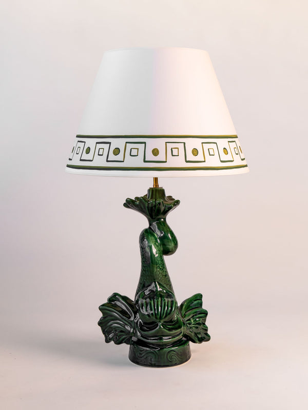 Emerald Green Dolphin Table Lamp