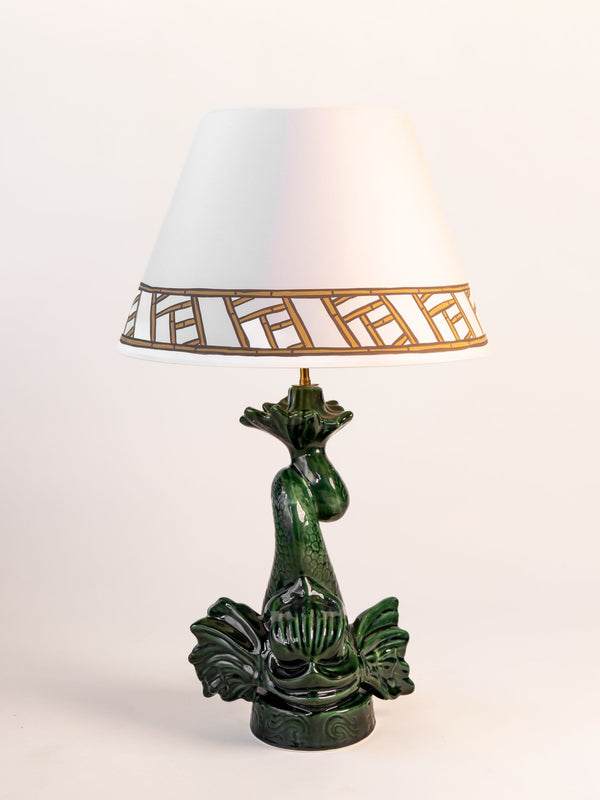 Emerald Green Dolphin Table Lamp