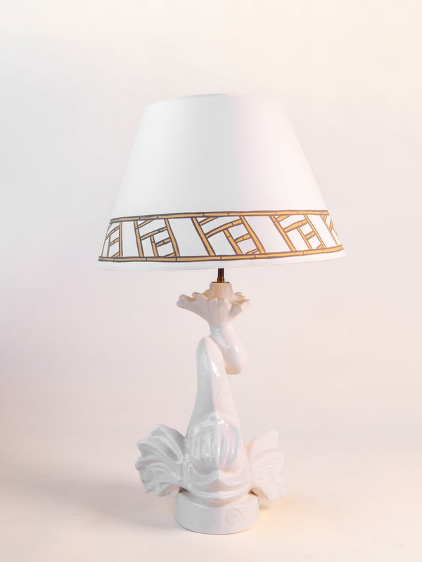 Cream Dolphin Table Lamp