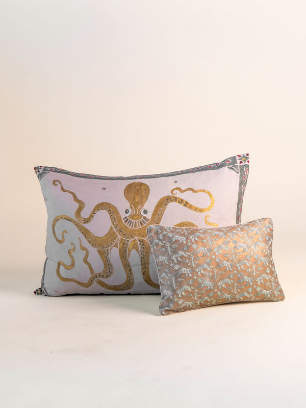 Vintage Fortuny Regal Lion, Small Pillow