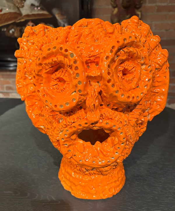 Orange Face Vessel - Cam Caldwell