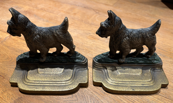 Bradley and Hubbard Cast Iron Scottie Dog Bookends