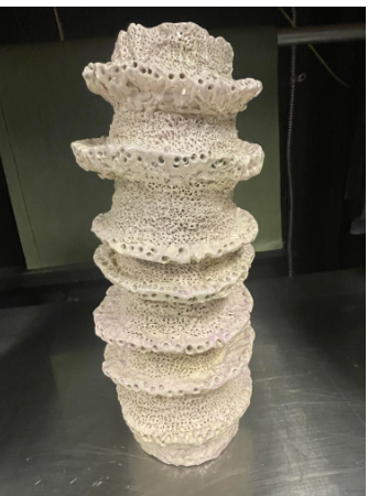 White Tiered Coral Vessel