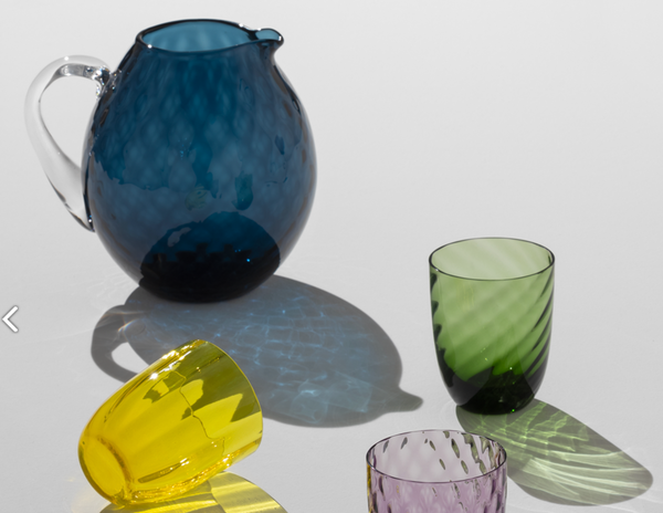 Idra Murano Glass Tumblers, Mixed Set of 6 - Soroya Green