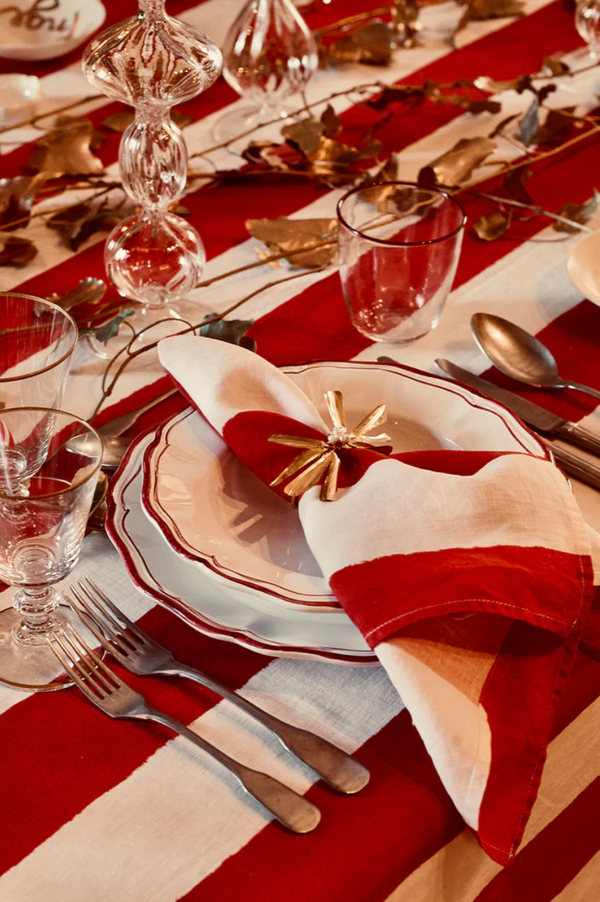 Red Stripe Napkin, Set of 6