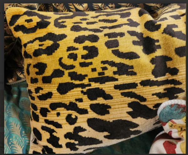 Scalamandre Silk Velvet Leopard Pillow