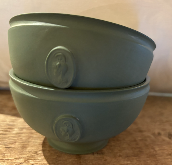Green Footed Small Cameo Bowl