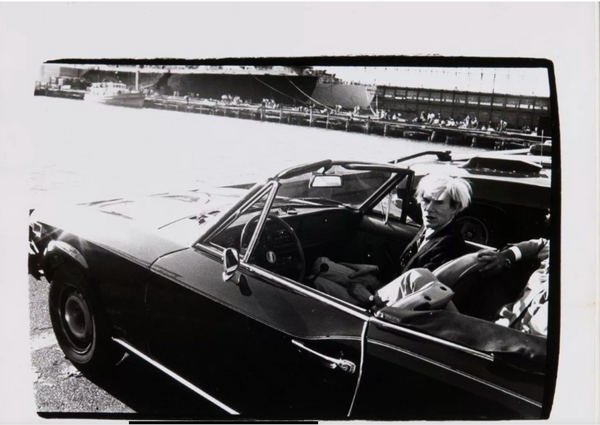 Andy Warhol in Convertible, 1981