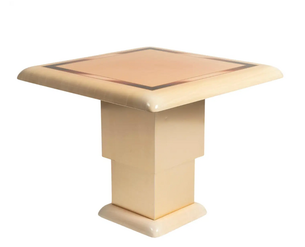 Hollywood Regency Lacquered Parchment Center or Game Table