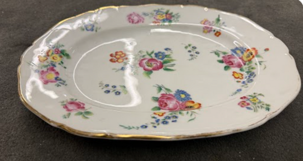 French Porcelain Floral Platters, 1860