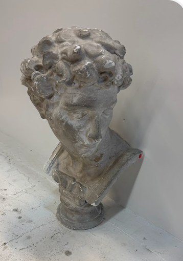 French 20THC Plaster Bust of David