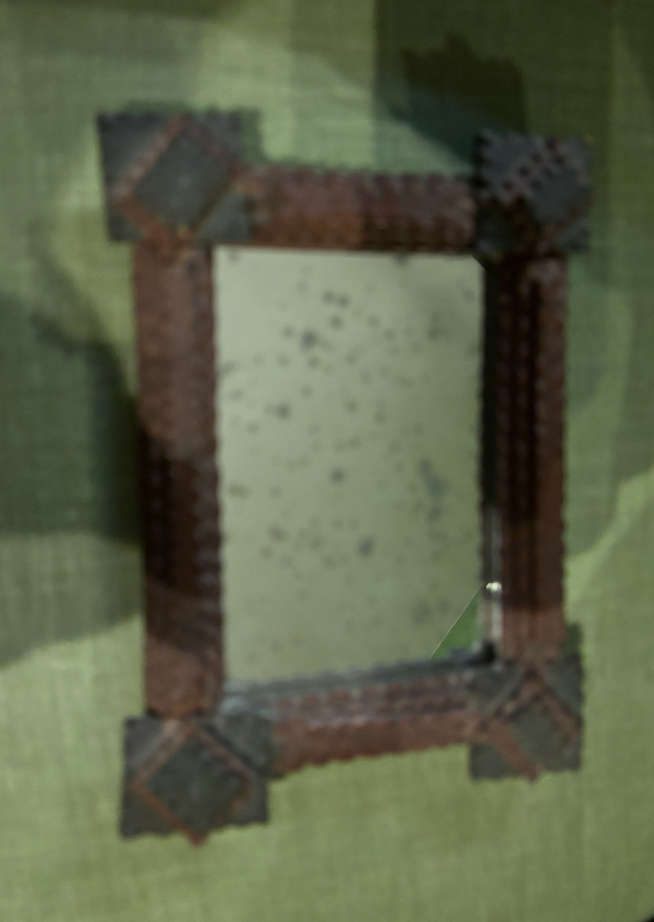 Tramp Art Framed Mirror - Small Rectangle