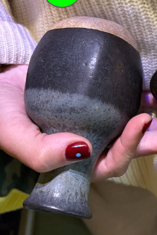 Small Blue Vase - Signed Studio Pottery