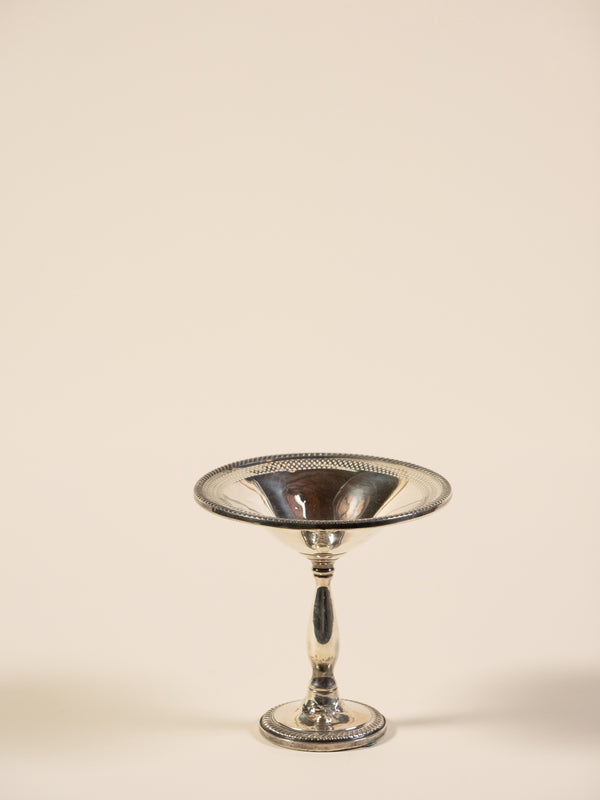 Sterling Silver Weighted Pedestal Compote Dish With Stand