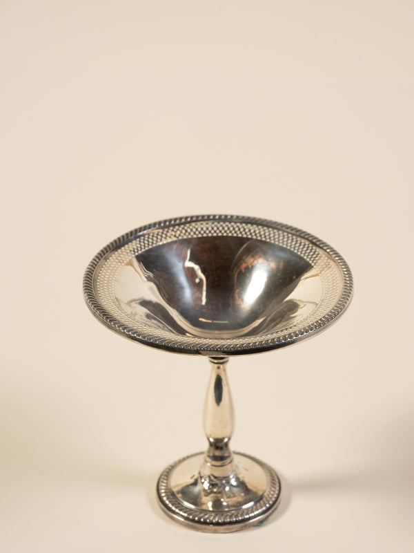 Sterling Silver Weighted Pedestal Compote Dish With Stand