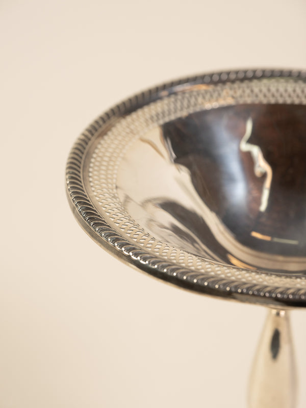 Sterling Silver Weighted Pedestal Compote Dish With Stand