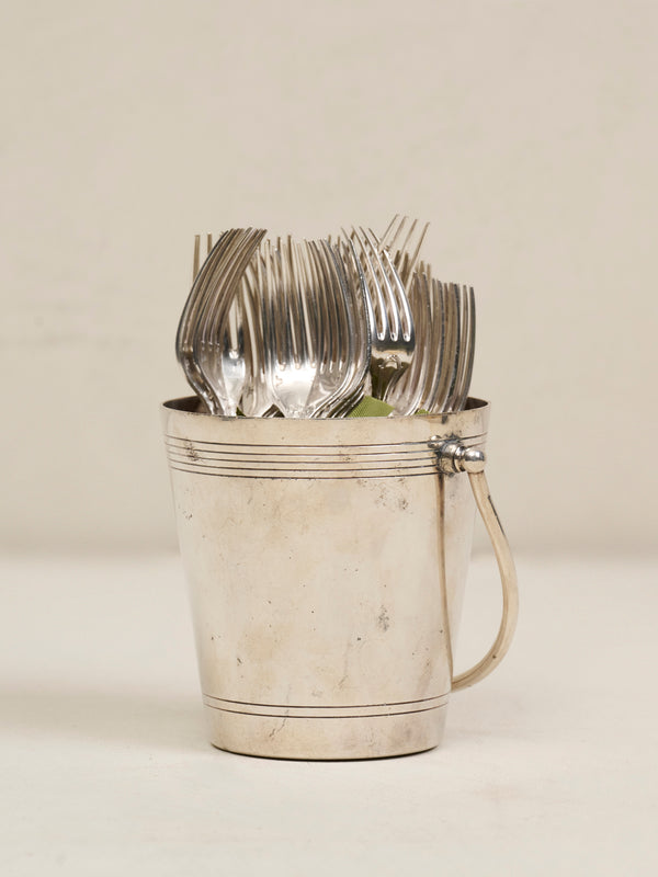 Vintage French Hotel Silver Petite Ice Bucket