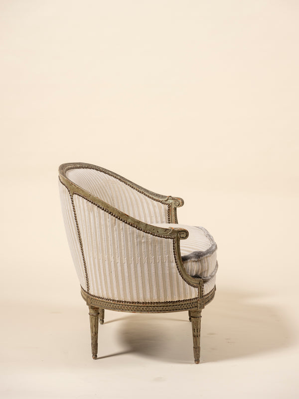 Upholstered Loveseat in Pierre Frey x Ken Fulk, Luxurious Velvet Lines