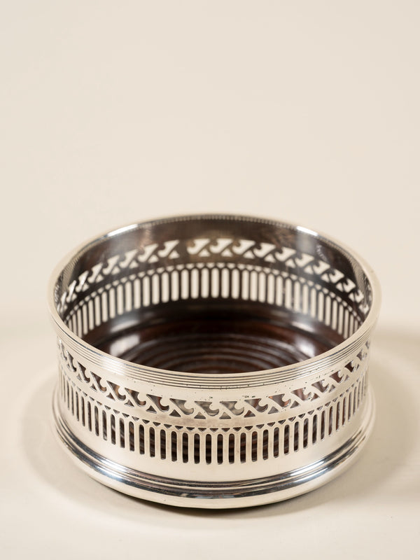 Vintage Silver Plate Wine Coasters