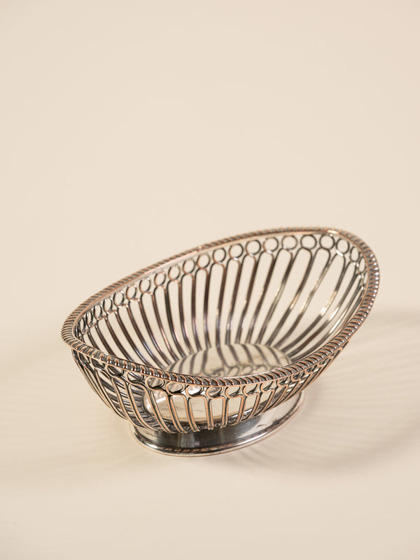 Vintage Silver-Plated Wire Fruit Bowl