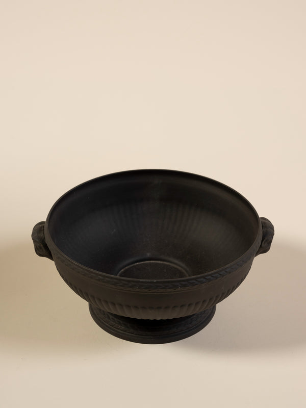 Wedgwood Black Basalt Rams Head Footed Bowl