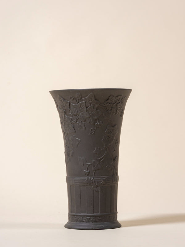 Wedgwood Black Basalt Trumpet Vase