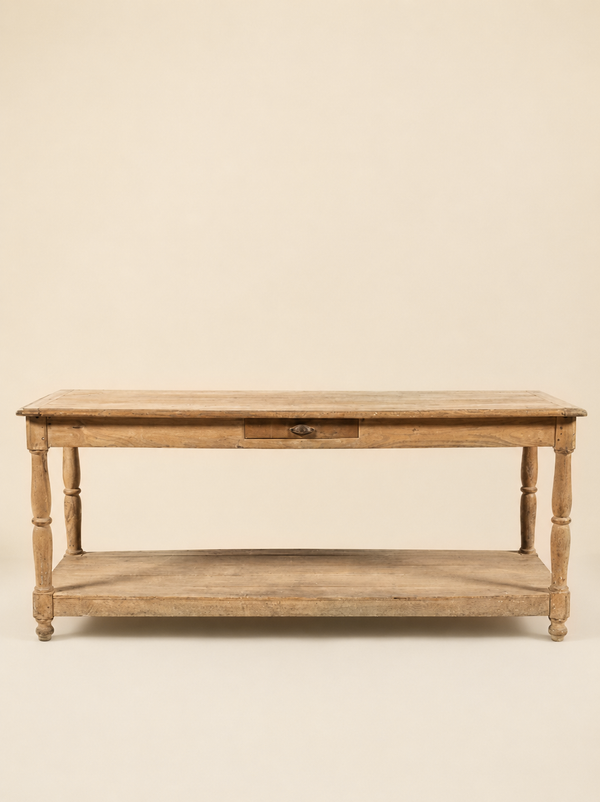 19th Century French Oak Drapers Table