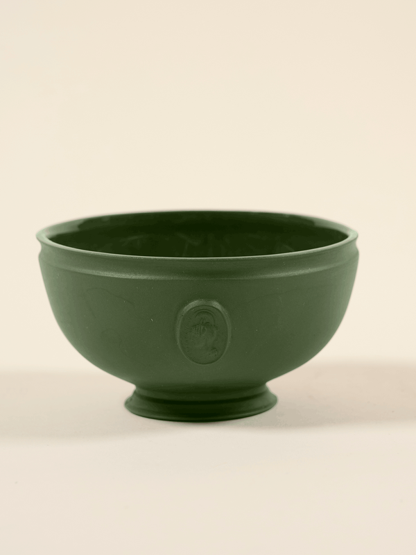 Green Footed Small Cameo Bowl