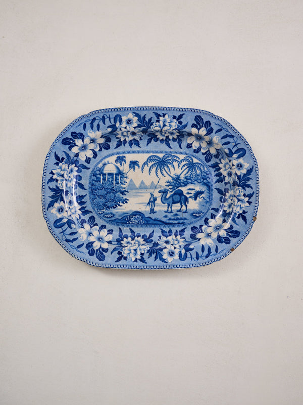 Riley Blue & White Staffordshire Platter, Early 1800s