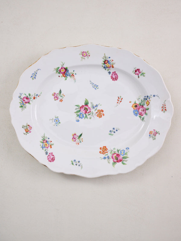 French Porcelain Floral Platters, 1860
