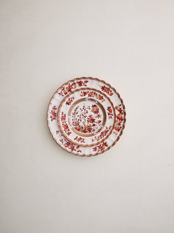 Spode Indian Tree Orange Rust Plates