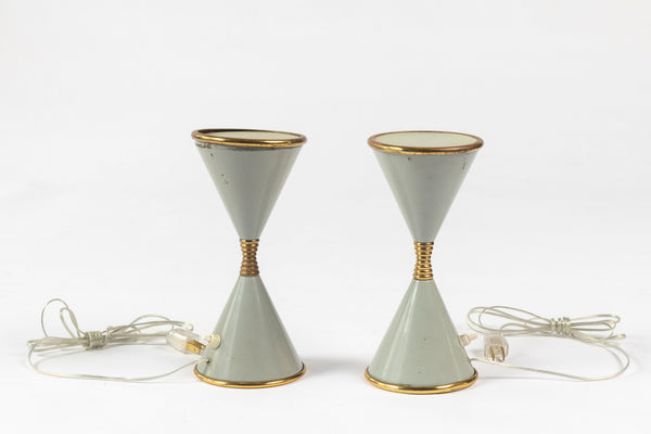 Midcentury Hourglass Table Lamps
