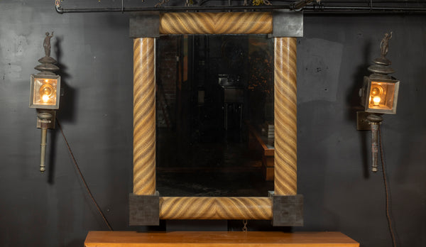 Karl Springer Monumental Snakeskin Mirror