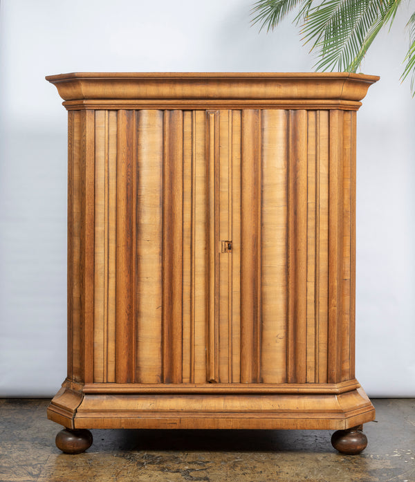 Antique Fluted Oak Wardrobe