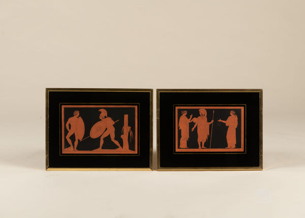 Red Figure Greek Prints, Pair