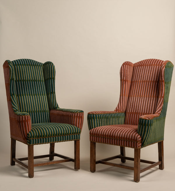 Pair of Ken Fulk x Pierre Frey Wingback Chairs