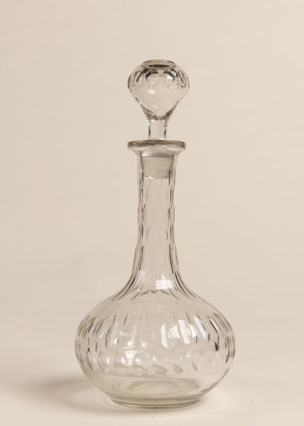 Oval Cut Crystal Decanter